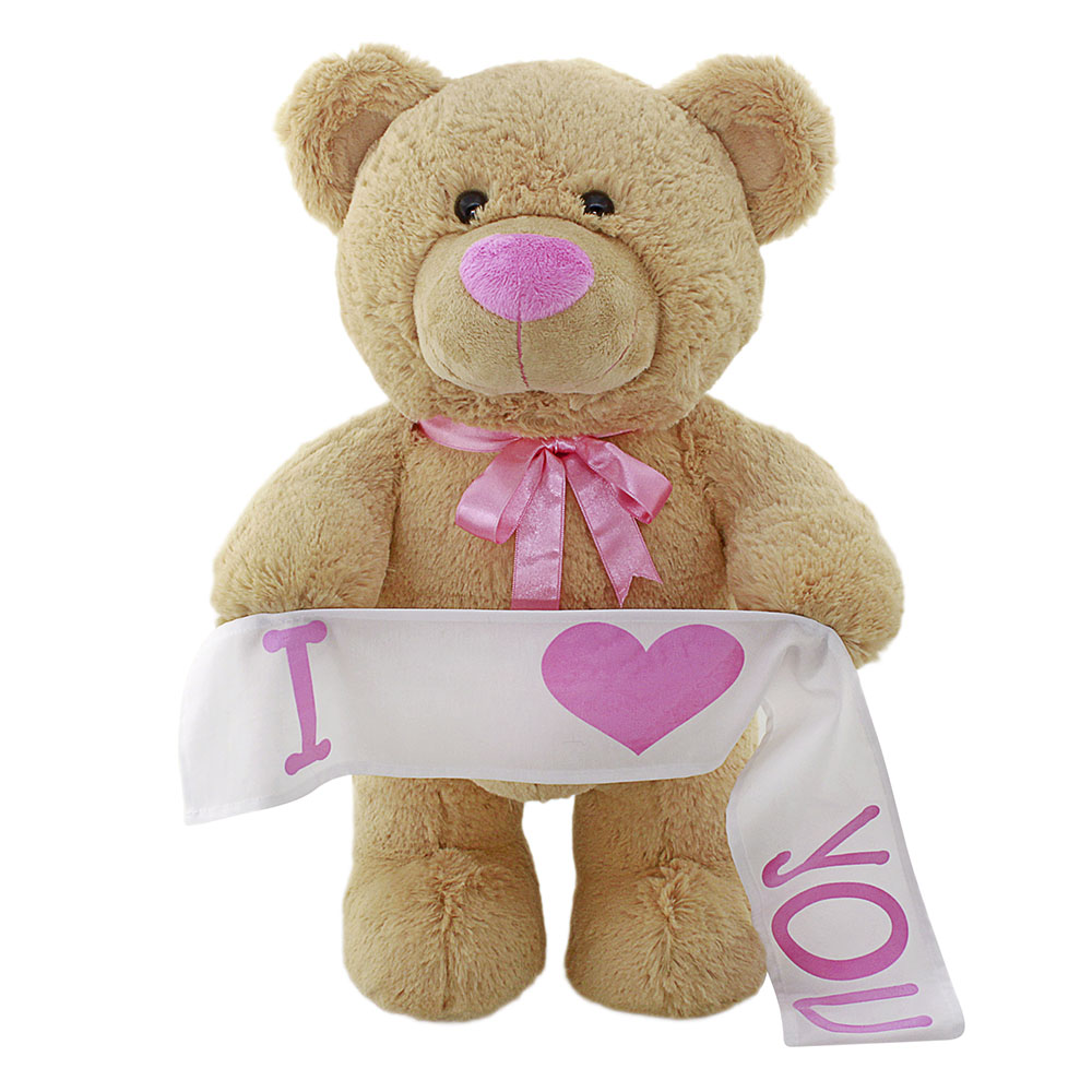 Neco Plush I Love Flamalı Ayı 40  cm Peluş Oyuncak