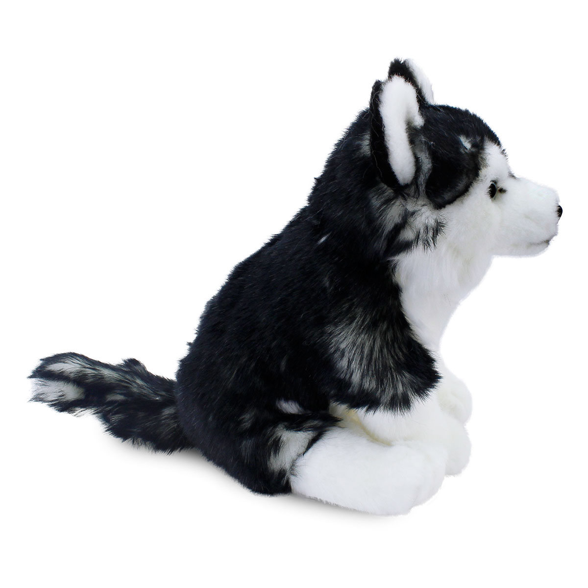 Animals Of The World Floppy Siyah Husky Peluş Oyuncak 28 cm