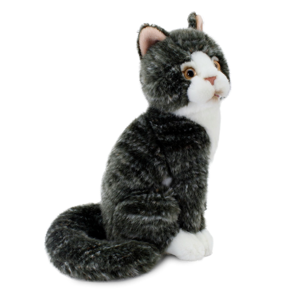 Animals Of The World Oturan Gri Kedi Peluş Oyuncak 22 cm
