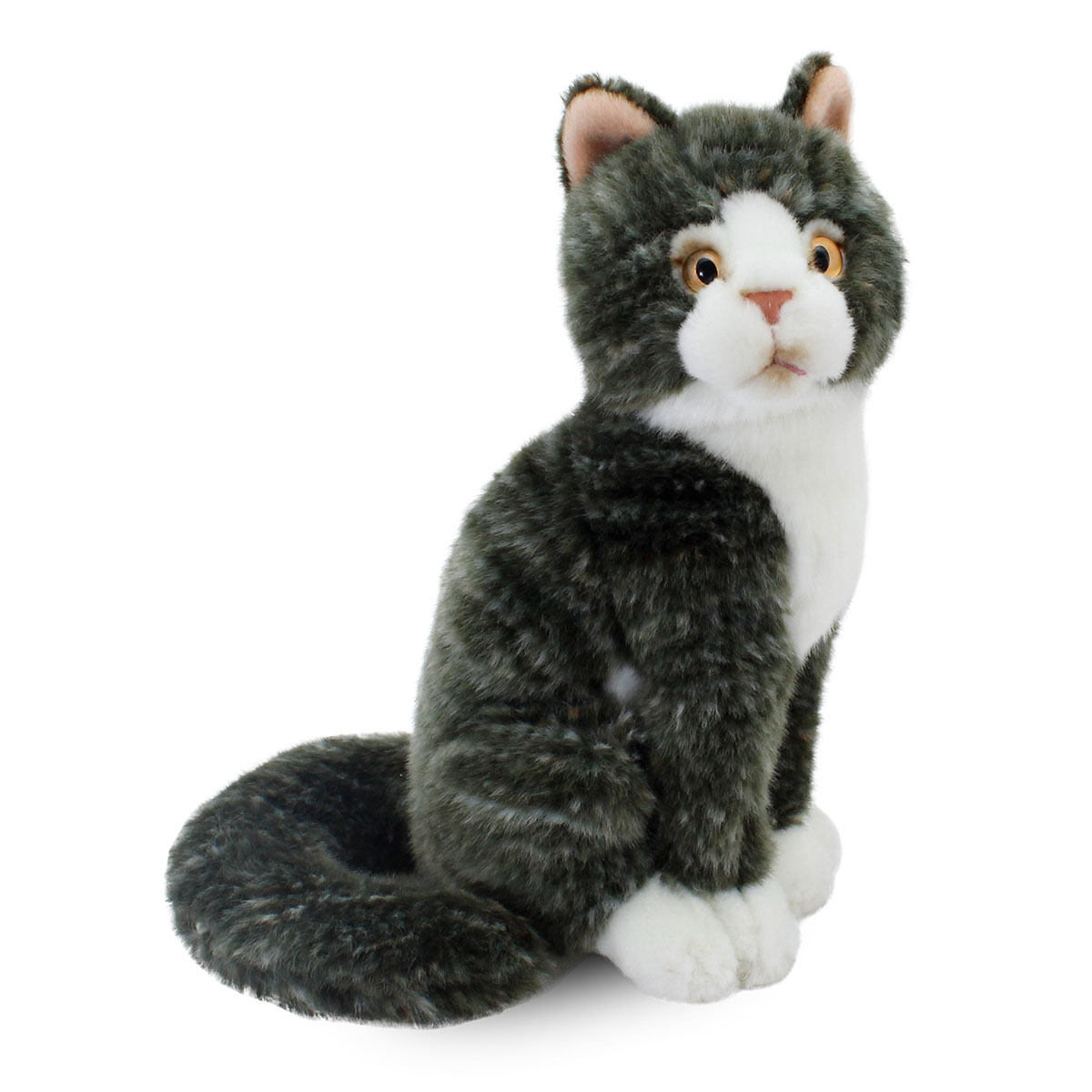 Animals Of The World Oturan Gri Kedi Peluş Oyuncak 22 cm