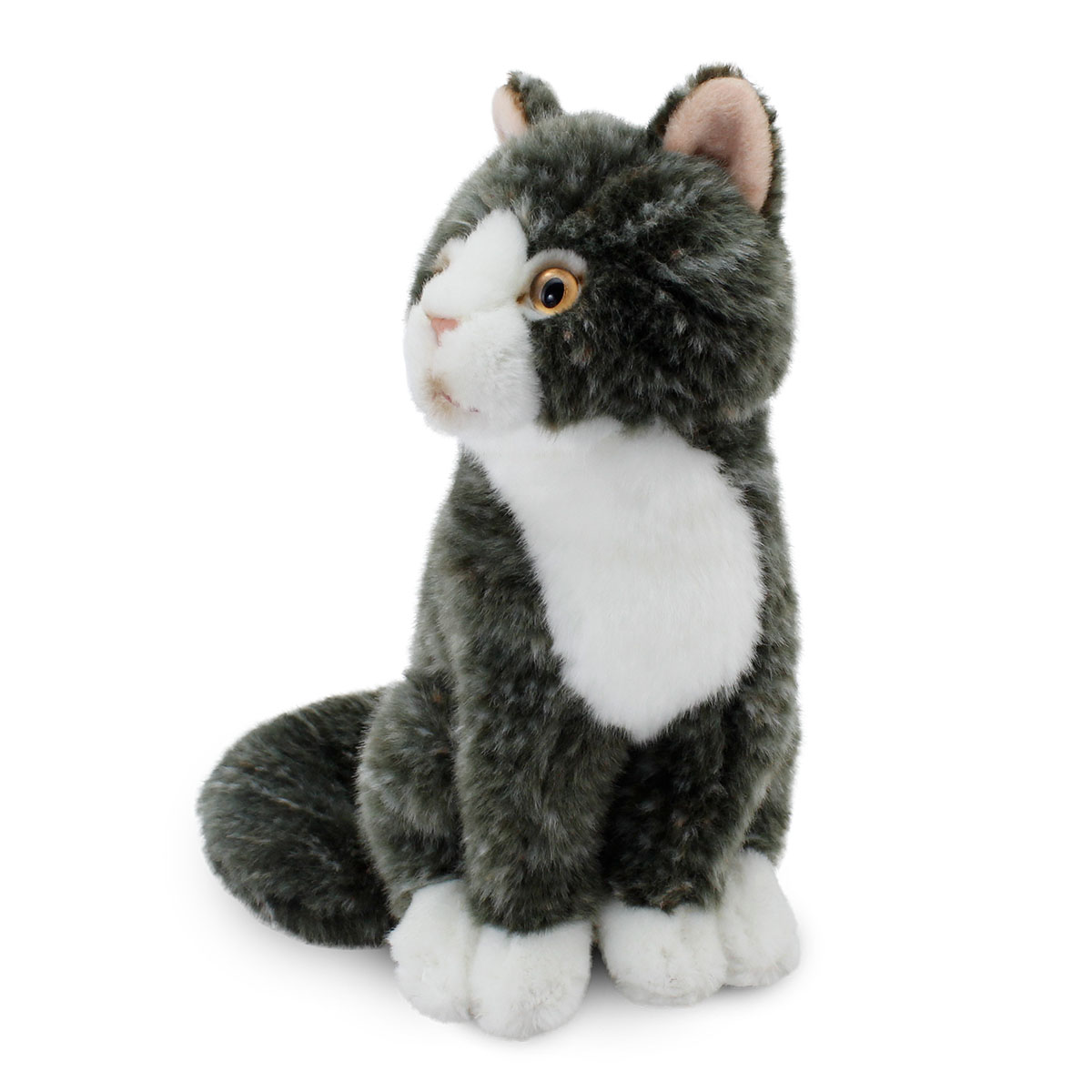 Animals Of The World Oturan Gri Kedi Peluş Oyuncak 22 cm