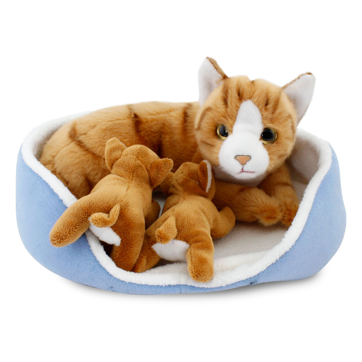 Animals Of The World Sepette Yavrulu Kedi Peluş Oyuncak