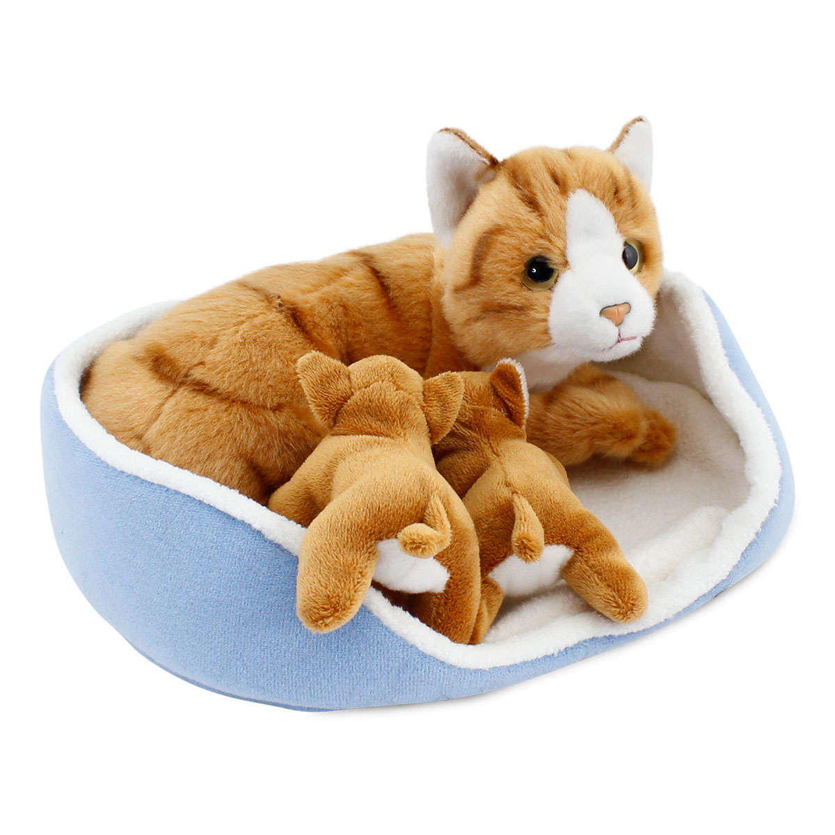 Animals Of The World Sepette Yavrulu Kedi Peluş Oyuncak