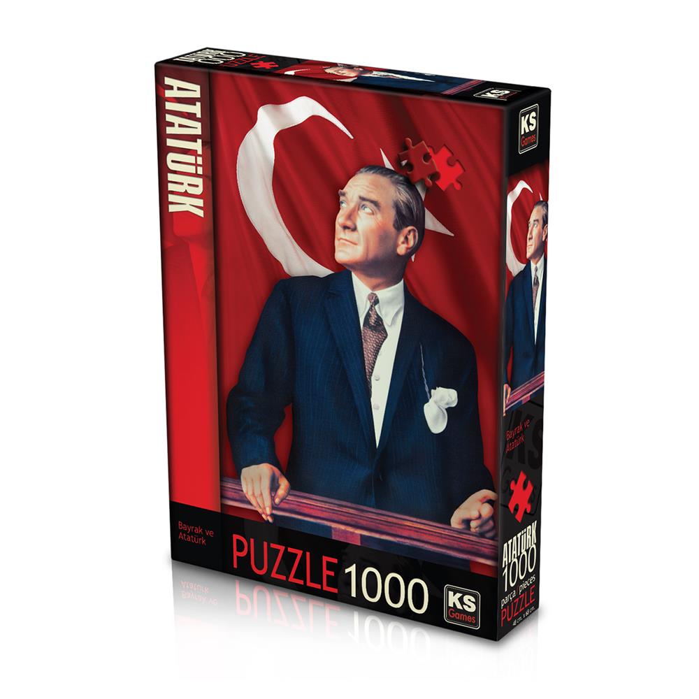 KS Puzzle Bayrak ve Atatürk 1000 Parça