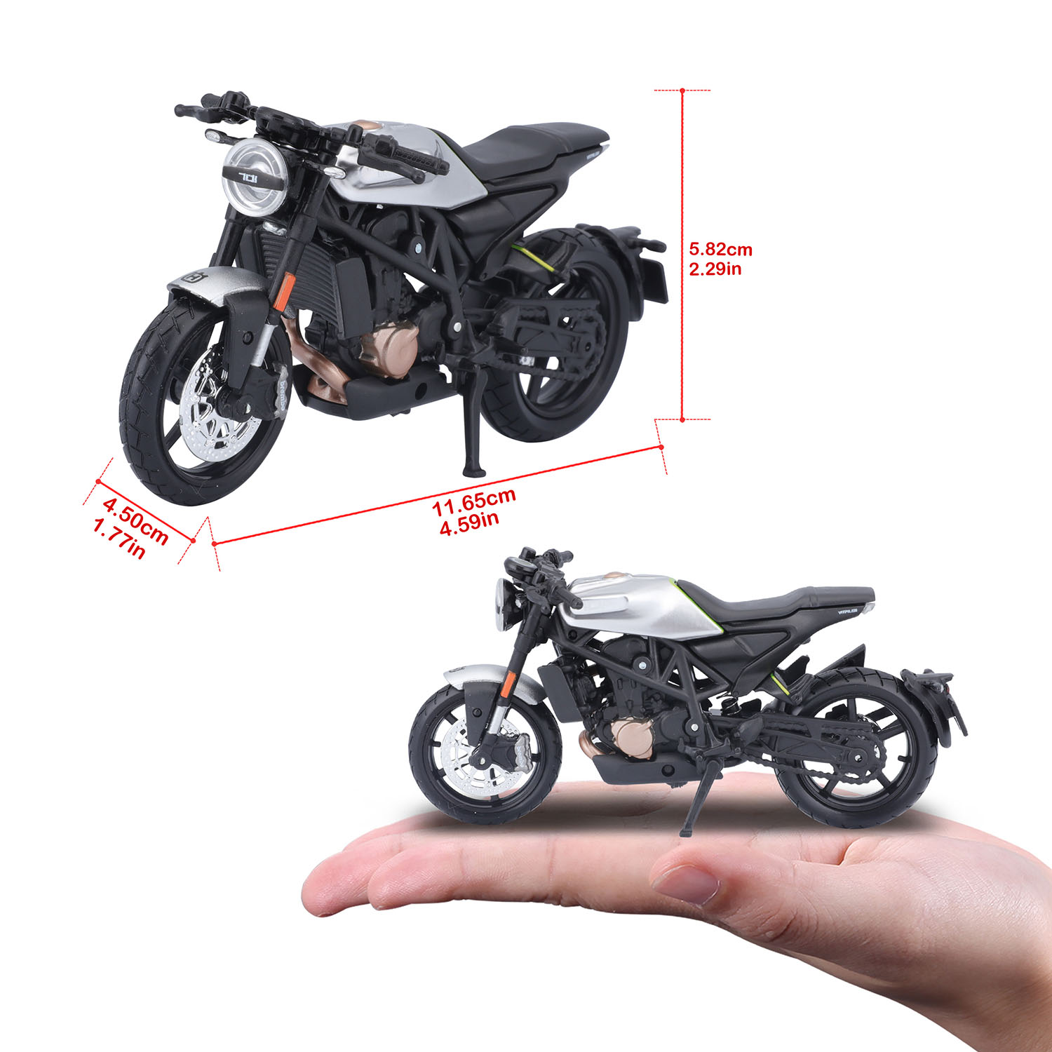 1:18 Husqvarna Vitpilen 701 2018 Model Motor 34007