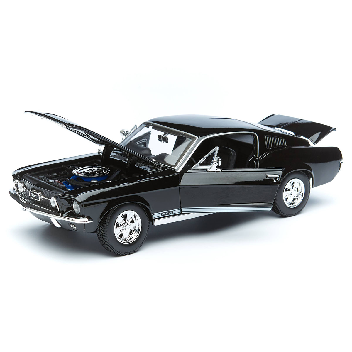 Maisto 1/18 1967 Ford Mustang GTA Fastback Model Araba - Siyah