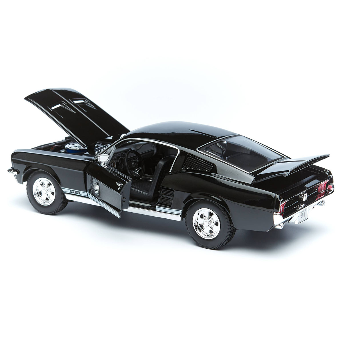 Maisto 1/18 1967 Ford Mustang GTA Fastback Model Araba - Siyah