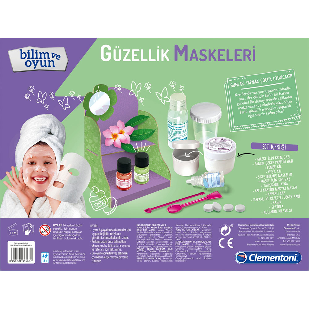 Clementoni Bilim ve Oyun - Güzellik Maskeleri