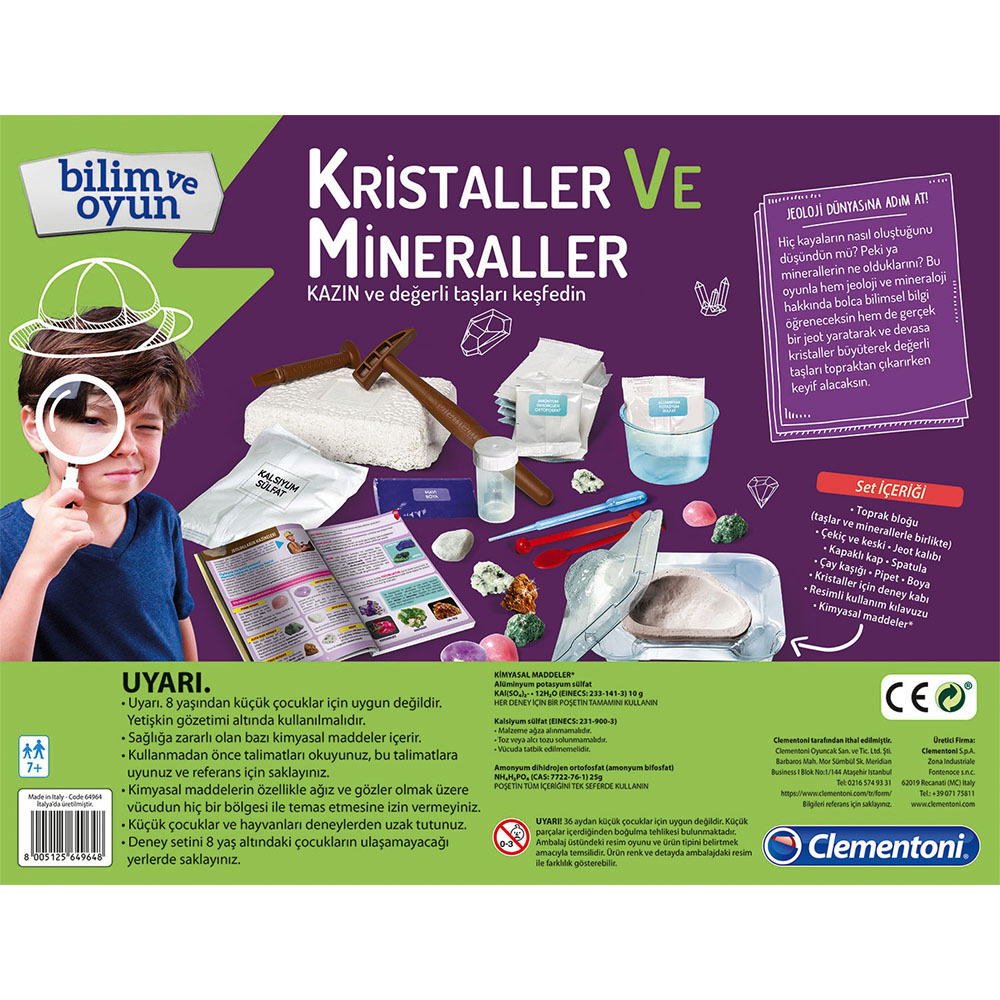 Clementoni Bilim ve Oyun - Kristaller ve Mineraller