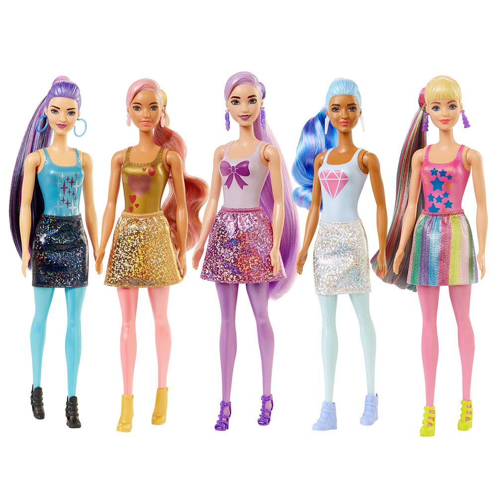 Barbie Color Reveal Renk Değiştiren Sürpriz Barbie Işıltılı Bebek