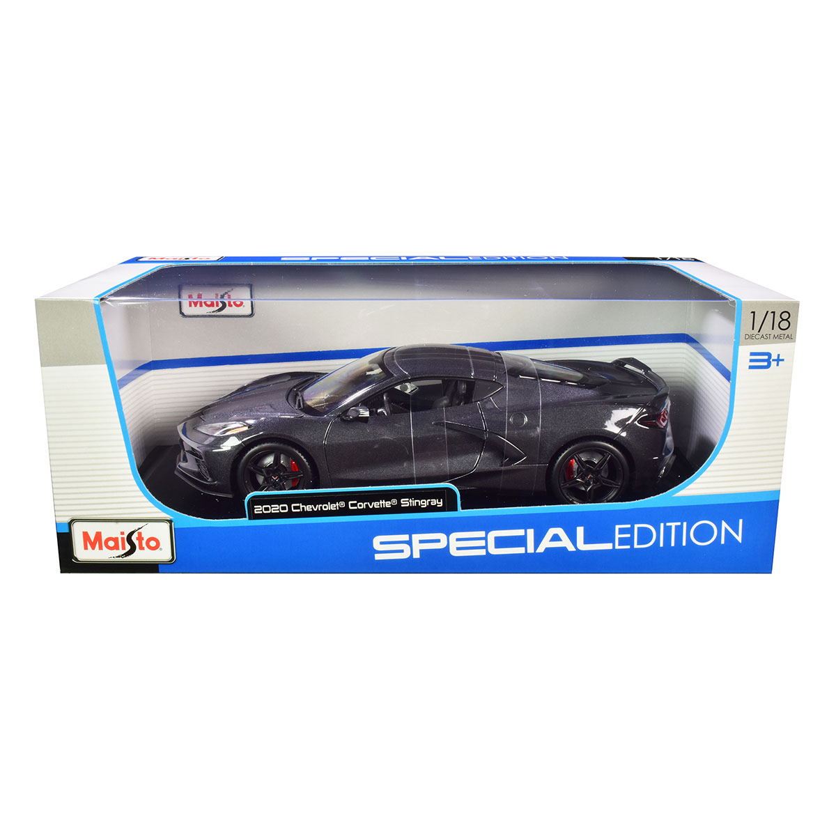 Maisto 1/18 2020 Chevrolet Corvette Stingray Model Araba Gri