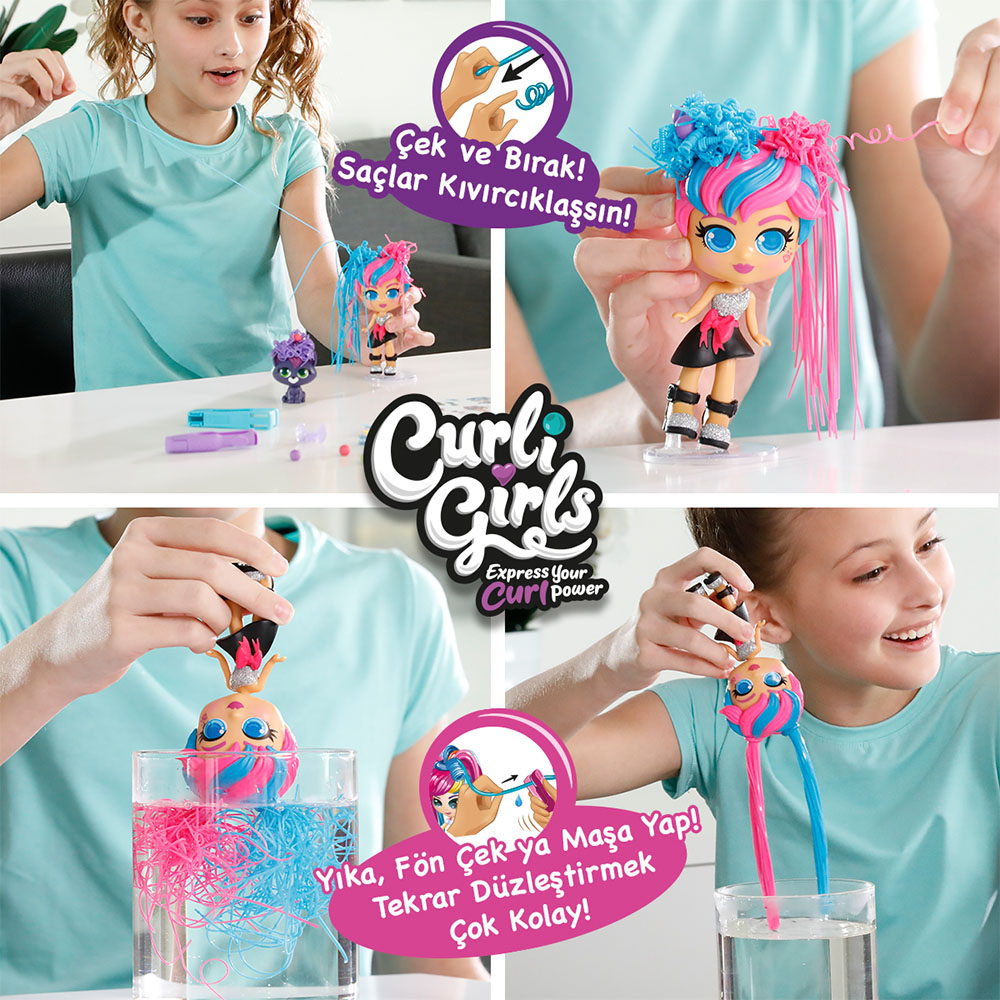 Silverlit Curli Girls Bebek ve Hayvan 2'li Set - Adeli ve Fiji