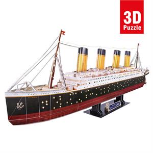 Cubic Fun Titanic Led Işıklı 3D 266 Parça Puzzle