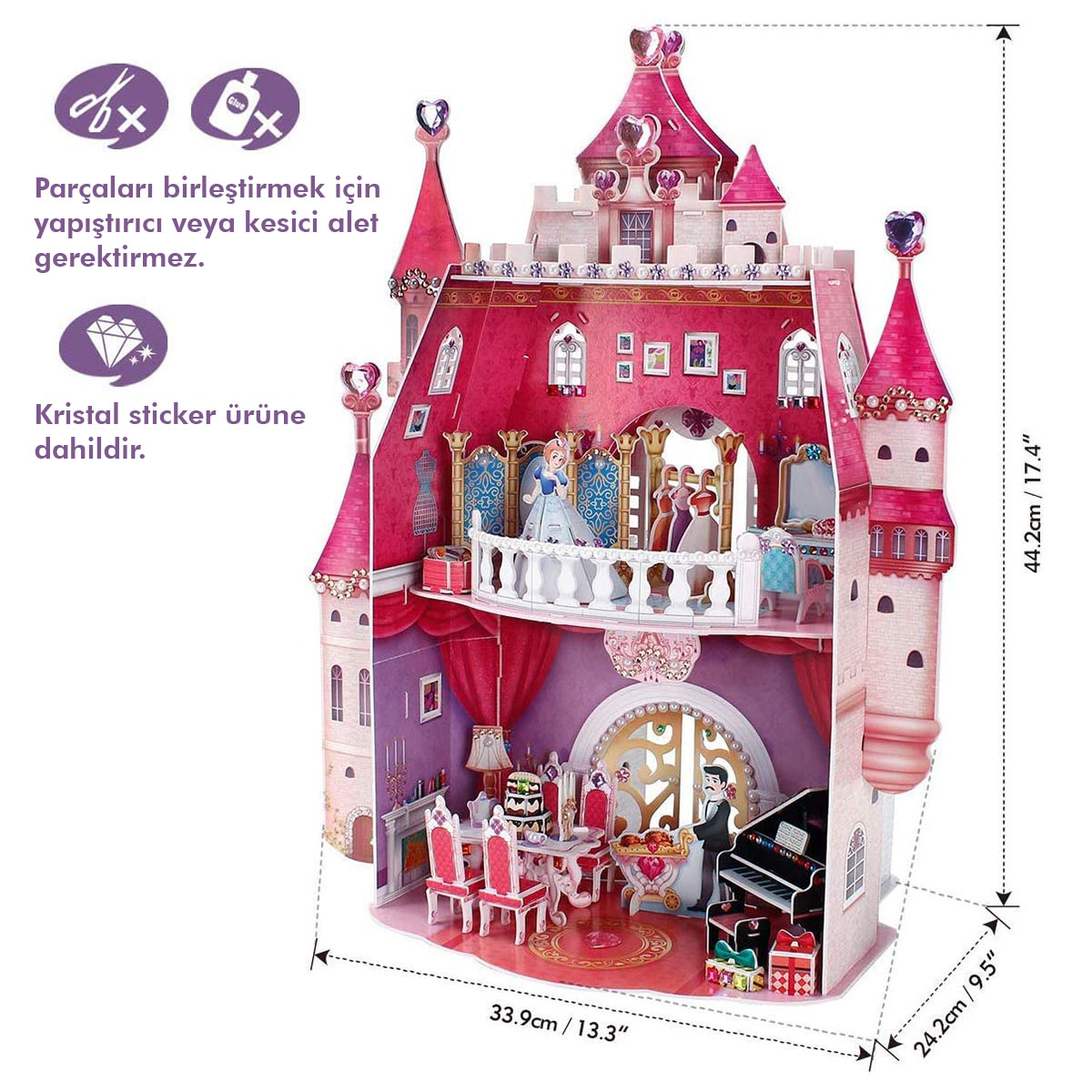 Cubic Fun Prenses Doğumgünü Şatosu 3D Puzzle