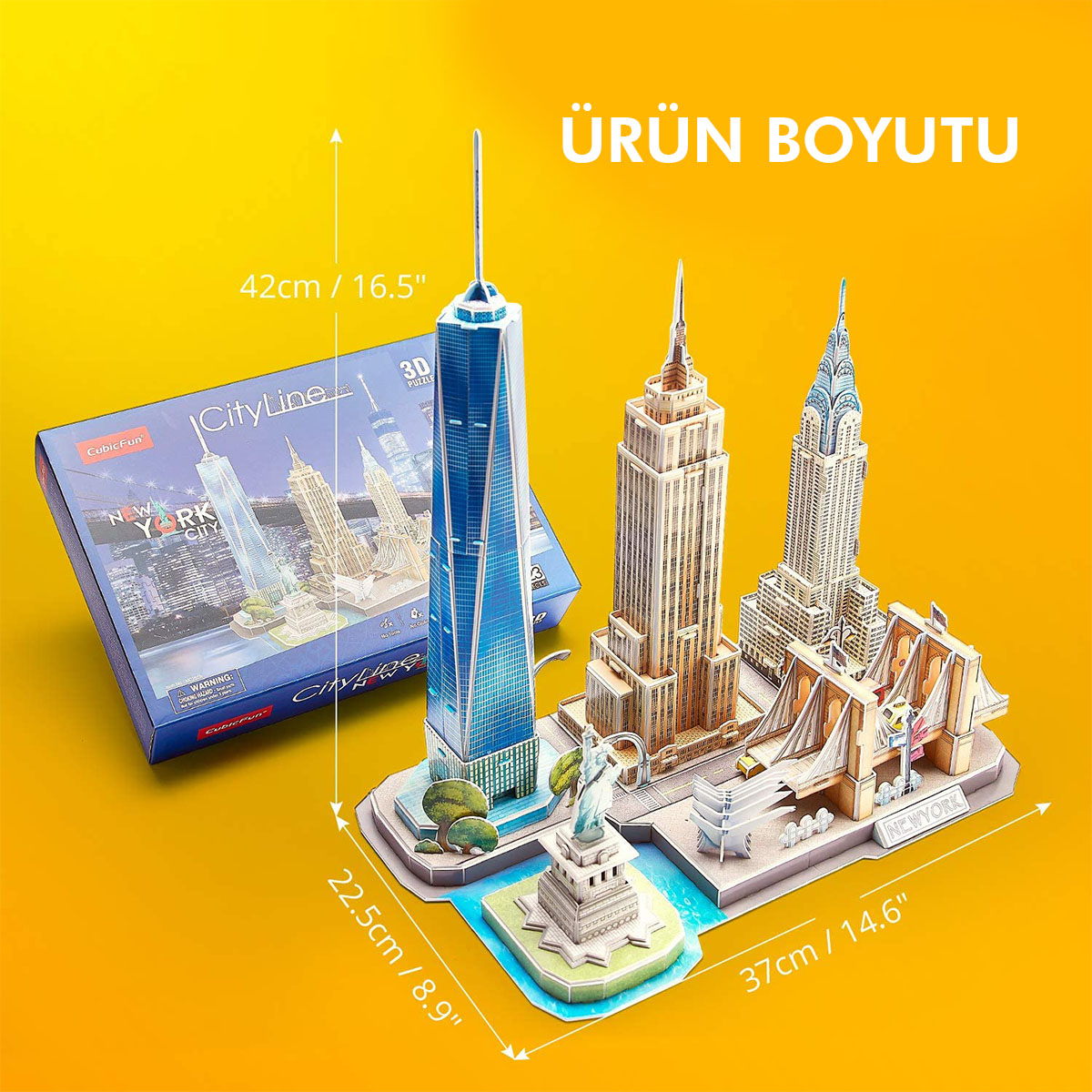 Cubic Fun 3D Puzzle City Line Serisi - New York City MC255h