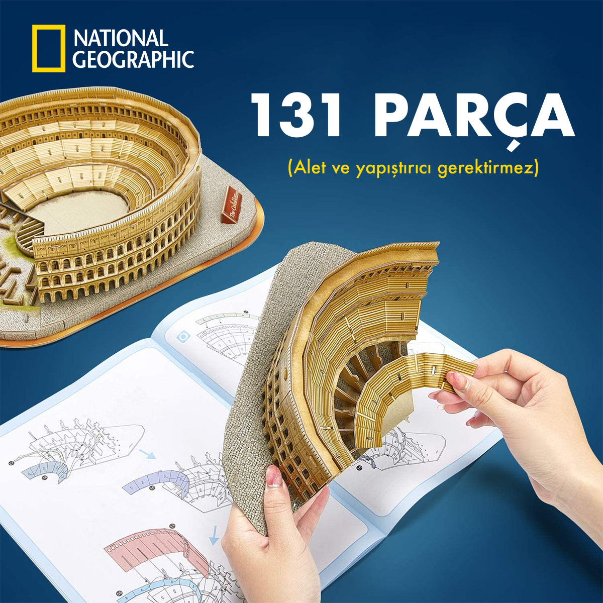 Cubic Fun National Geographic Serisi Colosseum 3D Puzzle