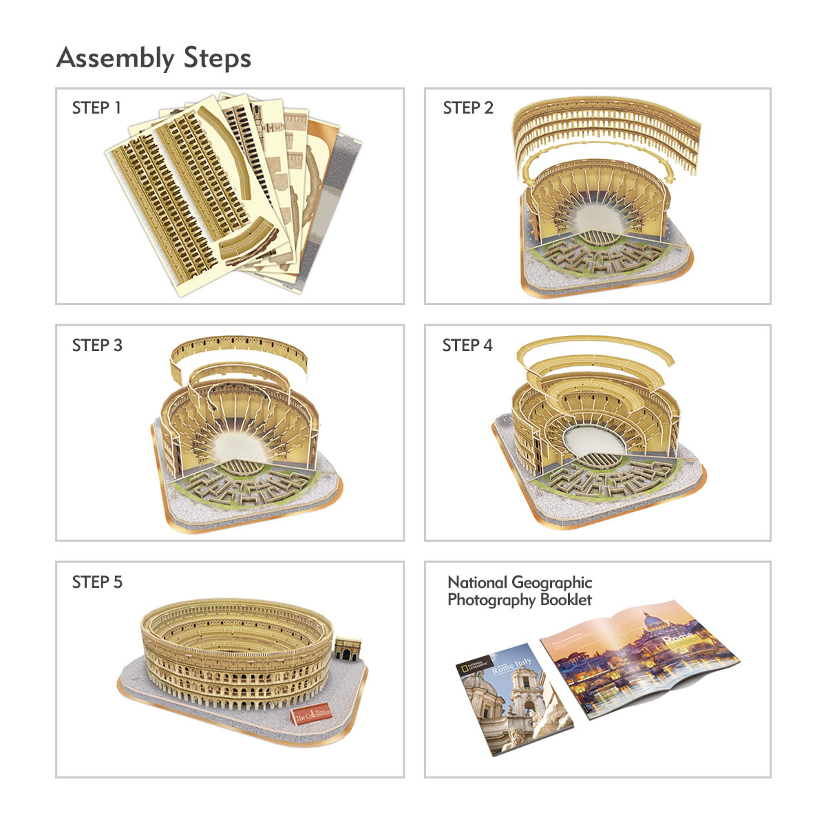 Cubic Fun National Geographic Serisi Colosseum 3D Puzzle