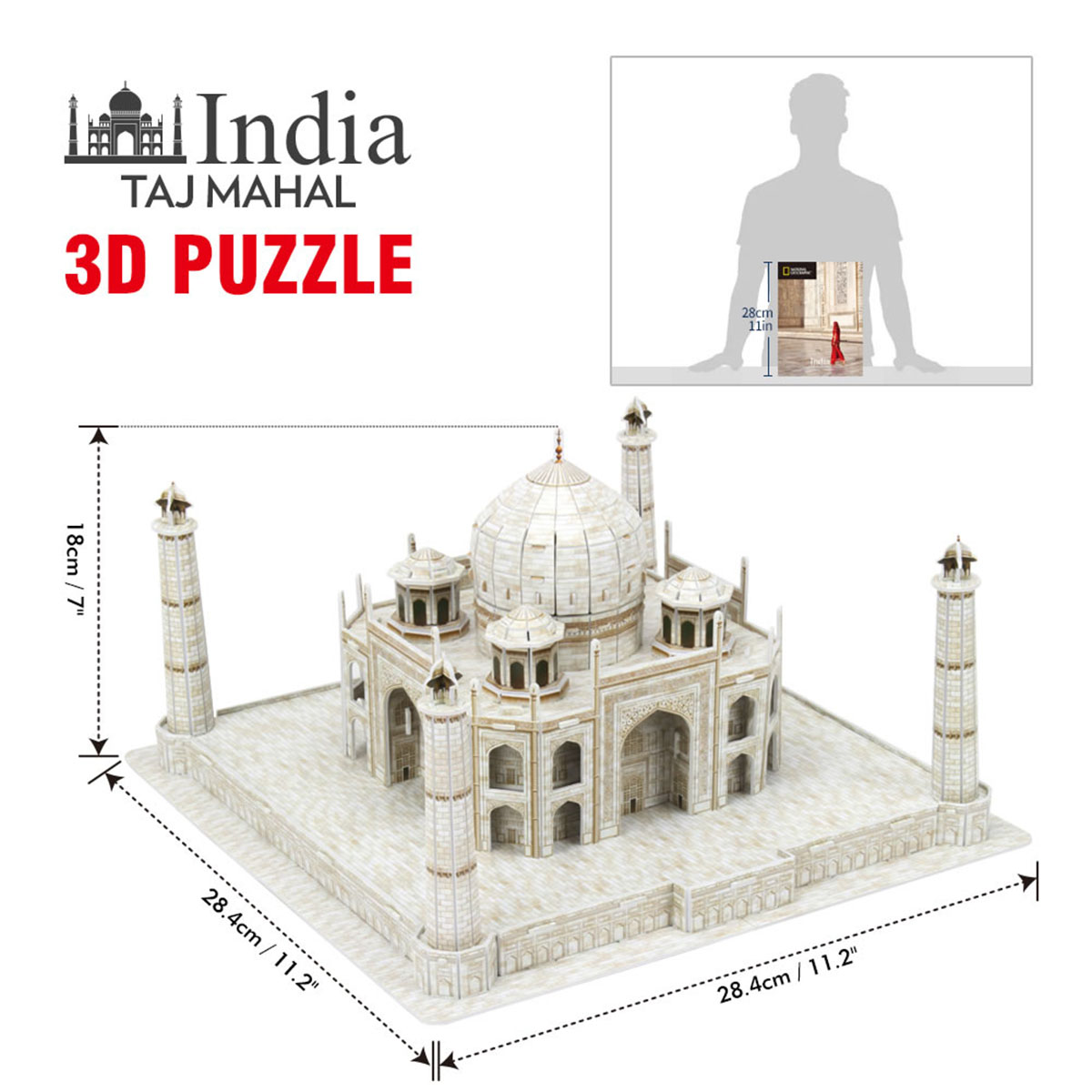Cubic Fun National Geographic Serisi Taj Mahal 3D Puzzle