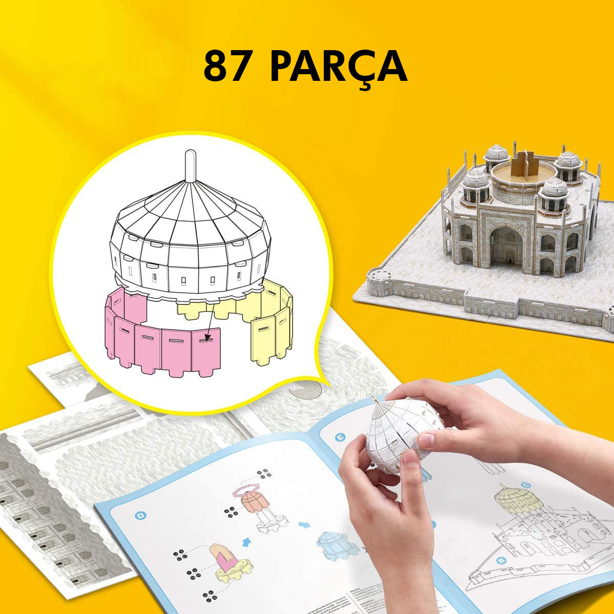 Cubic Fun National Geographic Serisi Taj Mahal 3D Puzzle