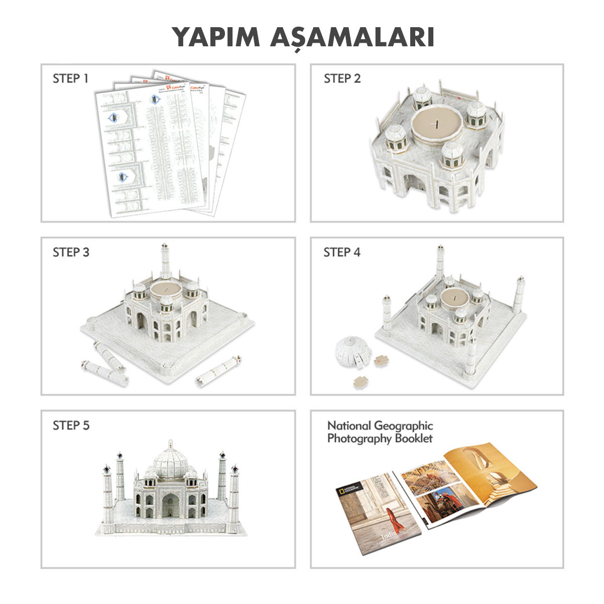 Cubic Fun National Geographic Serisi Taj Mahal 3D Puzzle