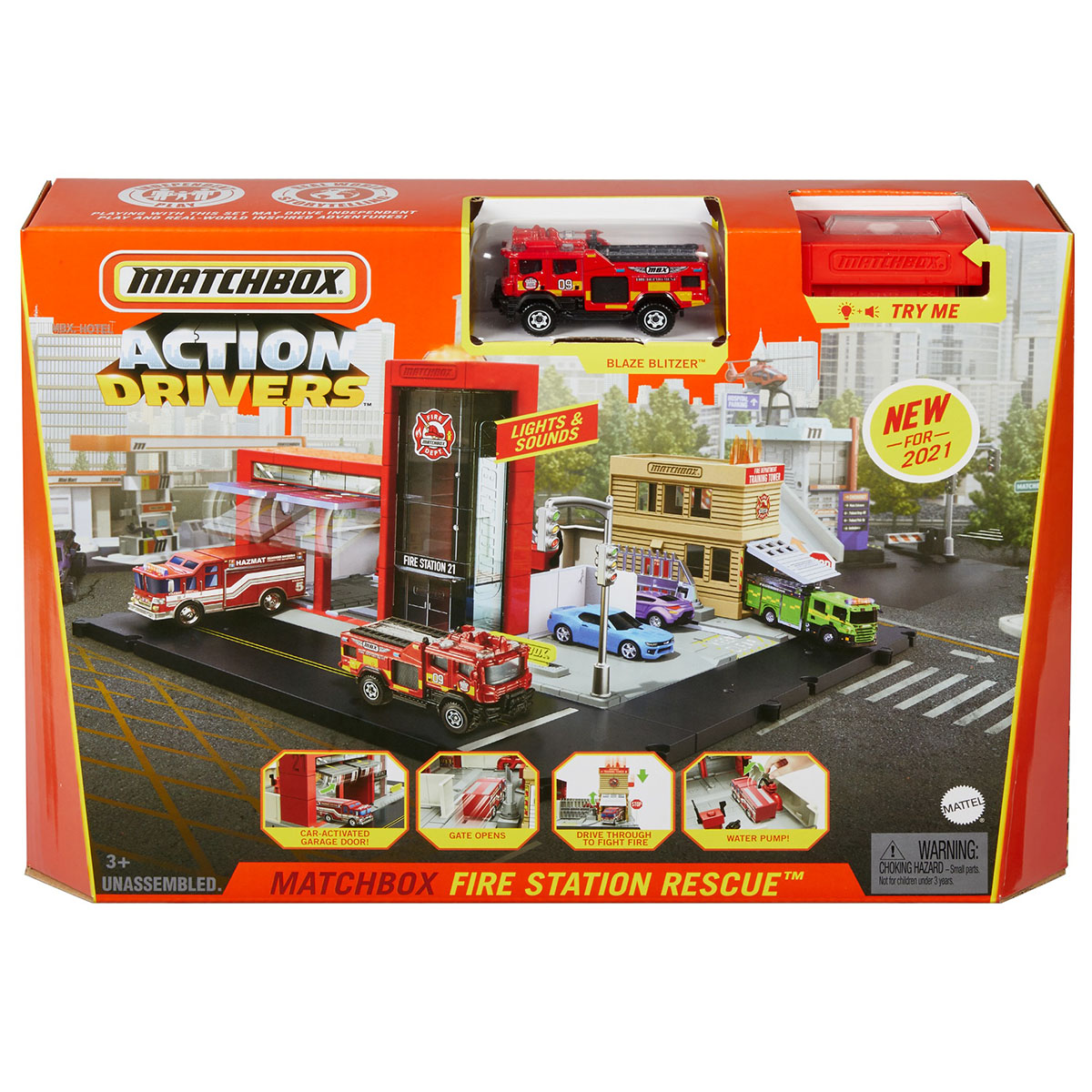 Matchbox Aksiyon Sürücüleri İtfaiye Kurtarma Ekibi Oyun Seti