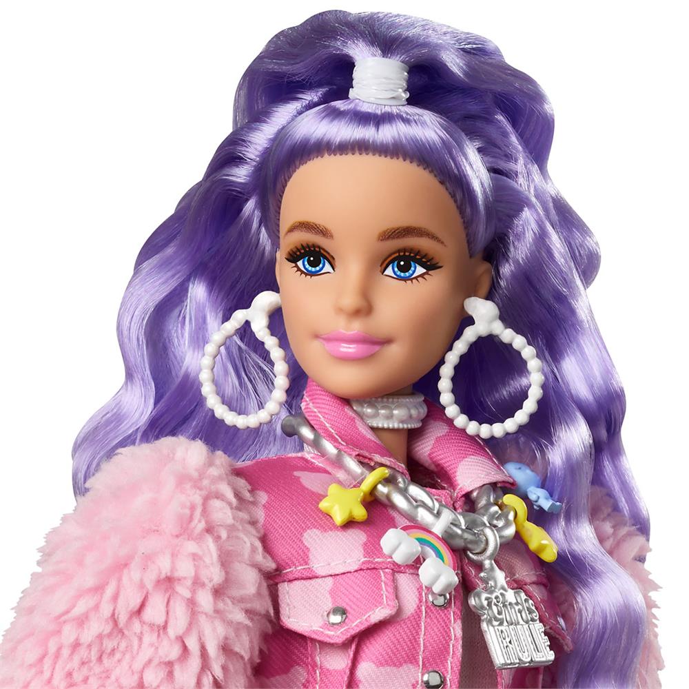 Barbie Extra - Mor Saçlı Bebek