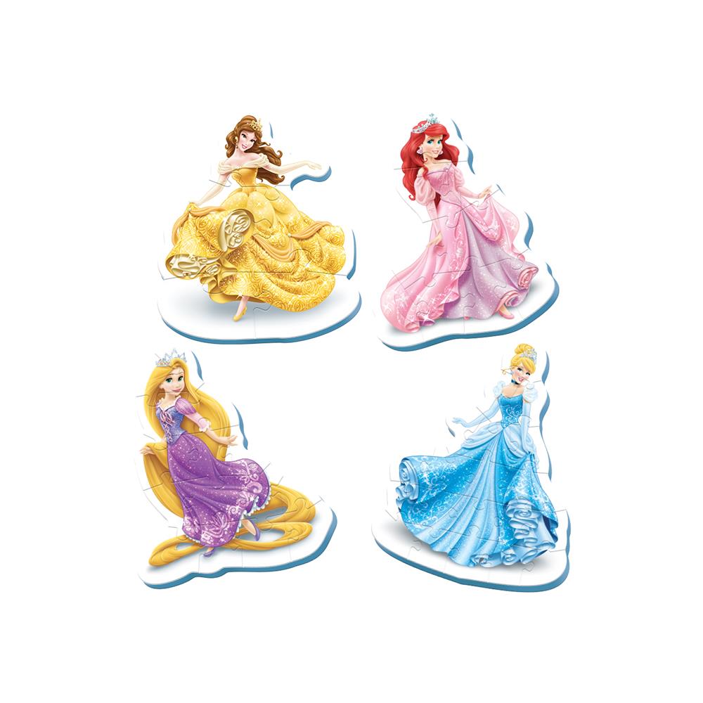 Disney Prenses 4'lü Çocuk Puzzle 50 Parça