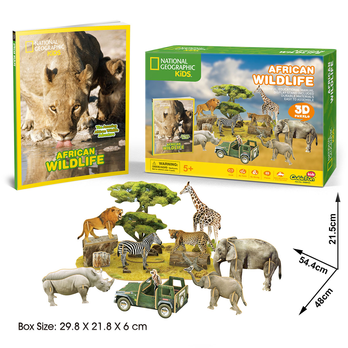 CubicFun National Geographic Kids 3D Puzzle Afrika Yaban Hayatı