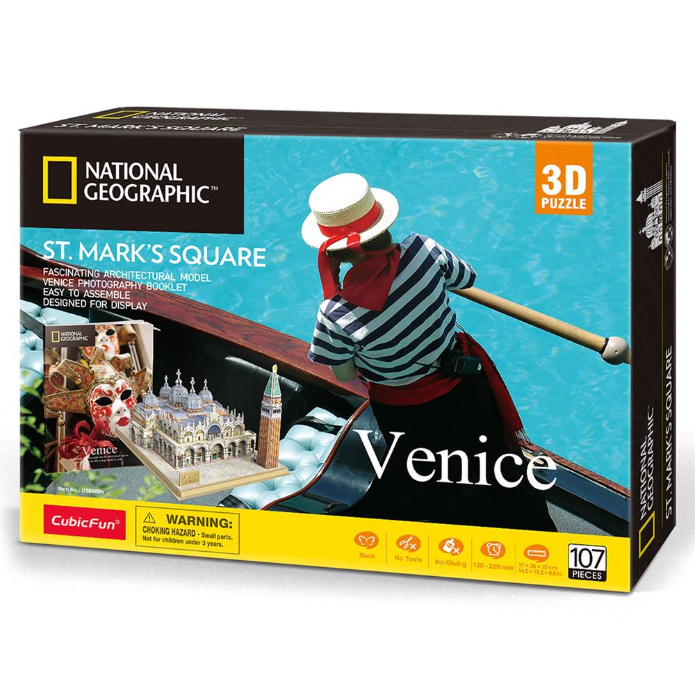 CubicFun National Geographic San Marco Meydanı 3D Puzzle 107 Parç