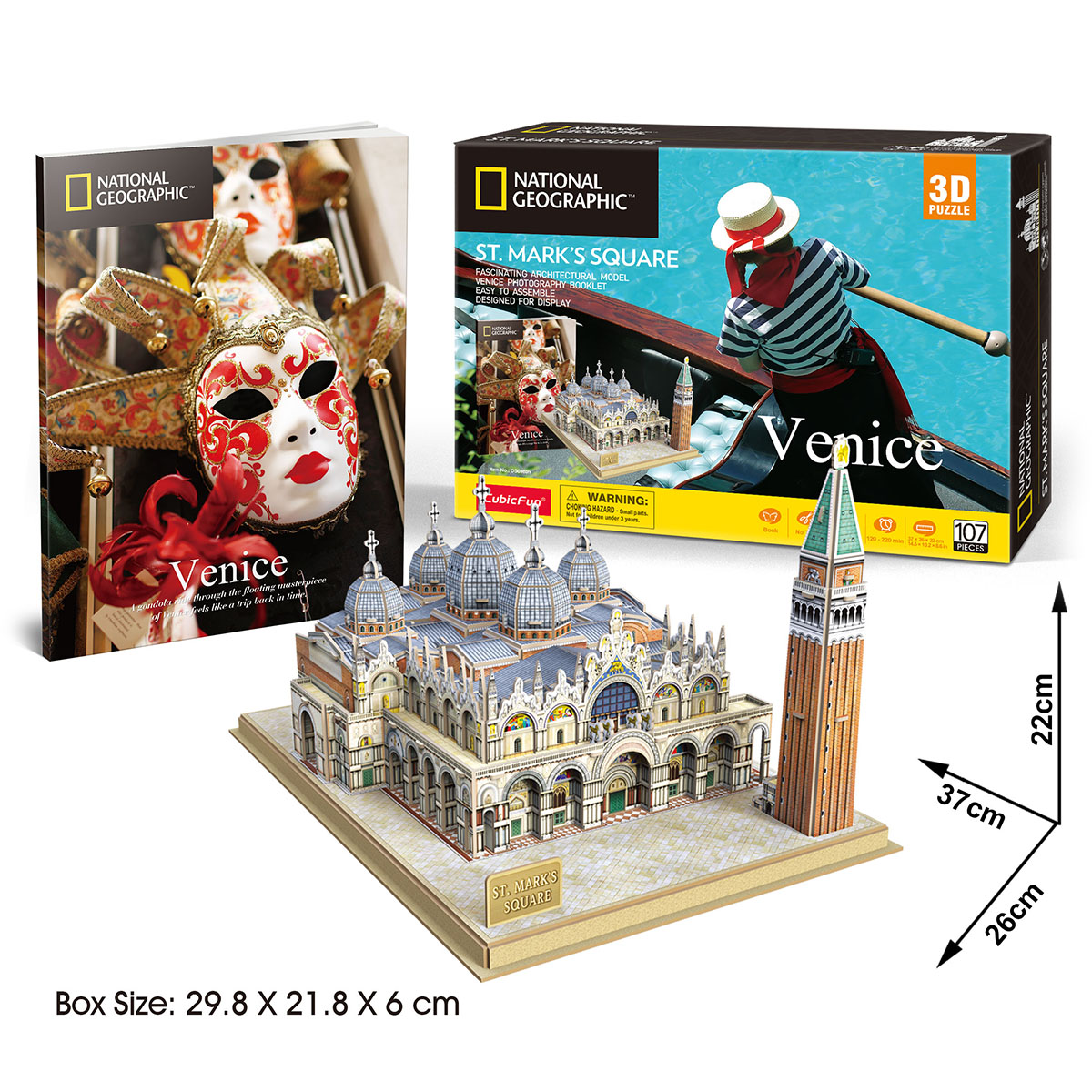 CubicFun National Geographic San Marco Meydanı 3D Puzzle 107 Parç