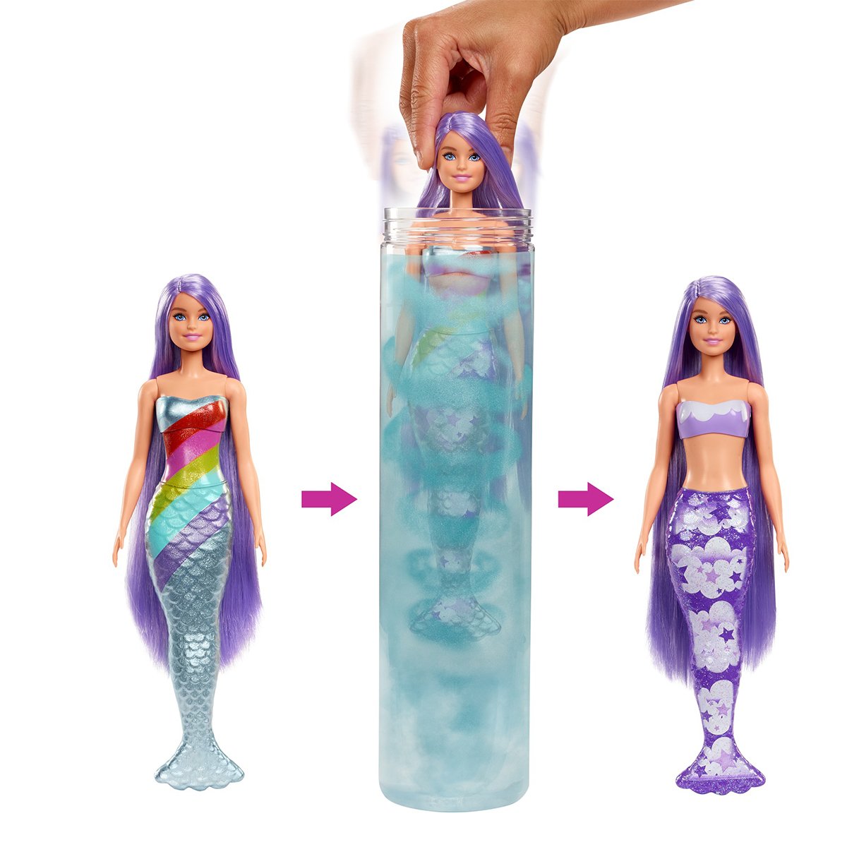 Barbie Color Reveal Renk Değiştiren Sürpriz Gökkuşağı Deniz Kızı