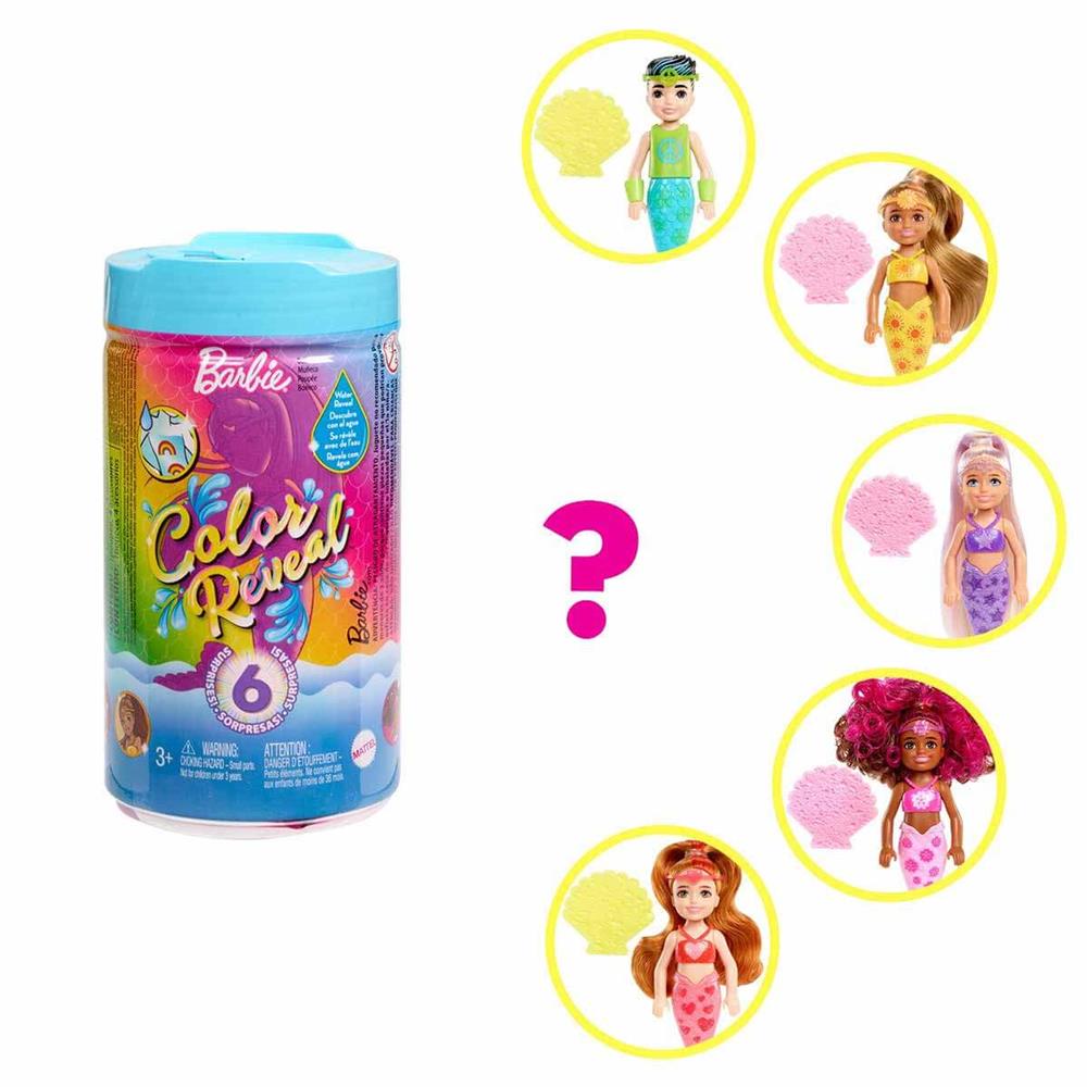 Barbie Color Reveal Renk Değiştiren Sürpriz Chelsea Gökkuşağı Den