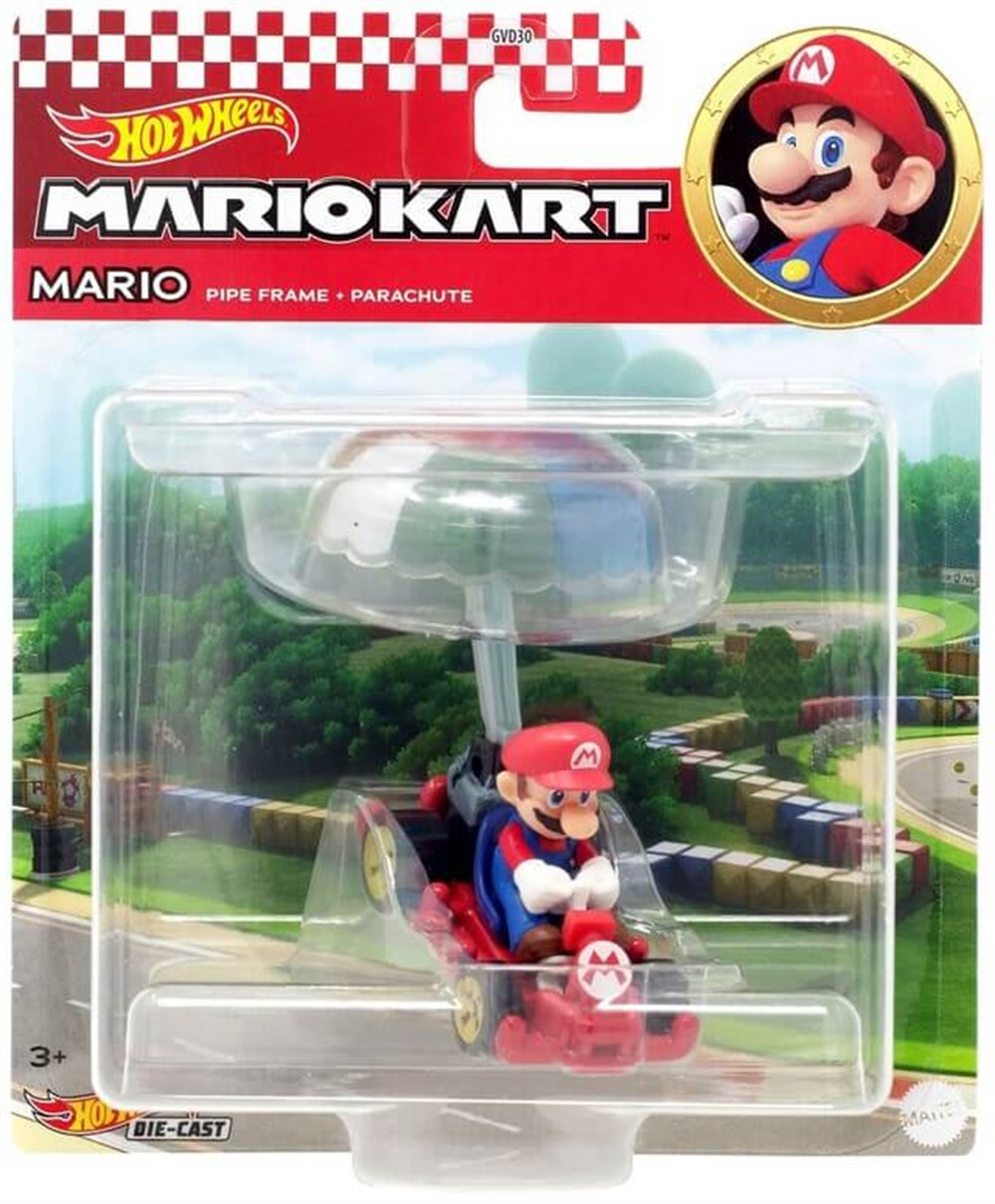 Hot Wheels Mario Kart Planörlü Araçlar - Mario Parachute