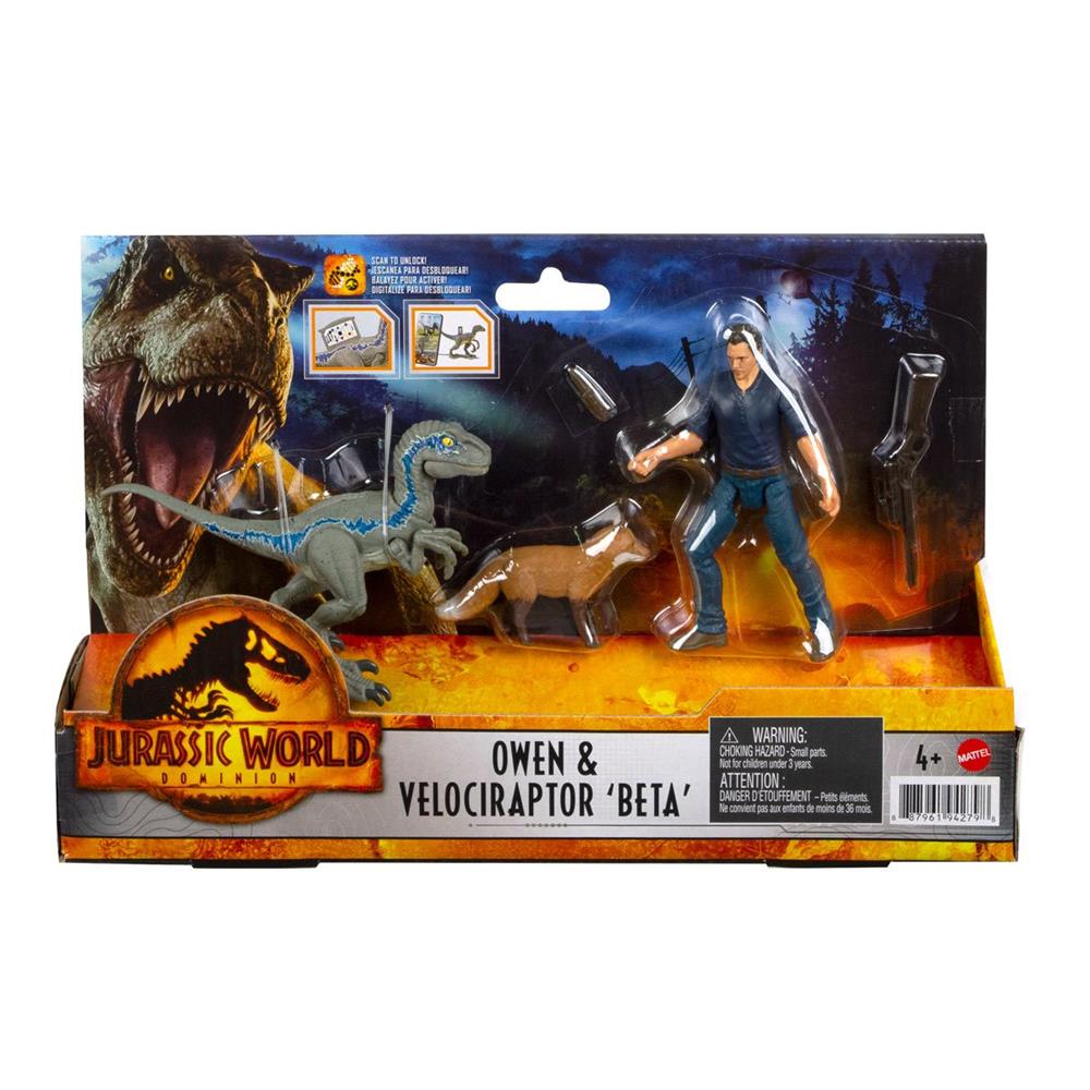 Jurassic World Velociraptor Figür ve Owen