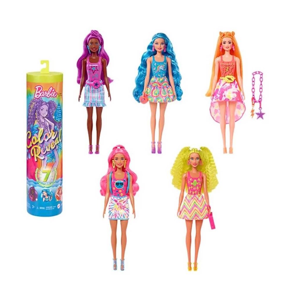 Renk Değiştiren Sürpriz Barbie Neon Saçlı Bebekler