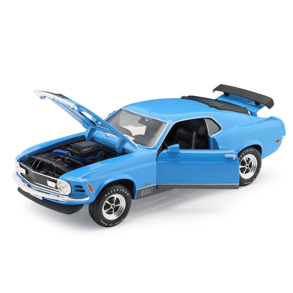 Maisto 1/18 1970 Ford Mustang Mach 1 - Mavi
