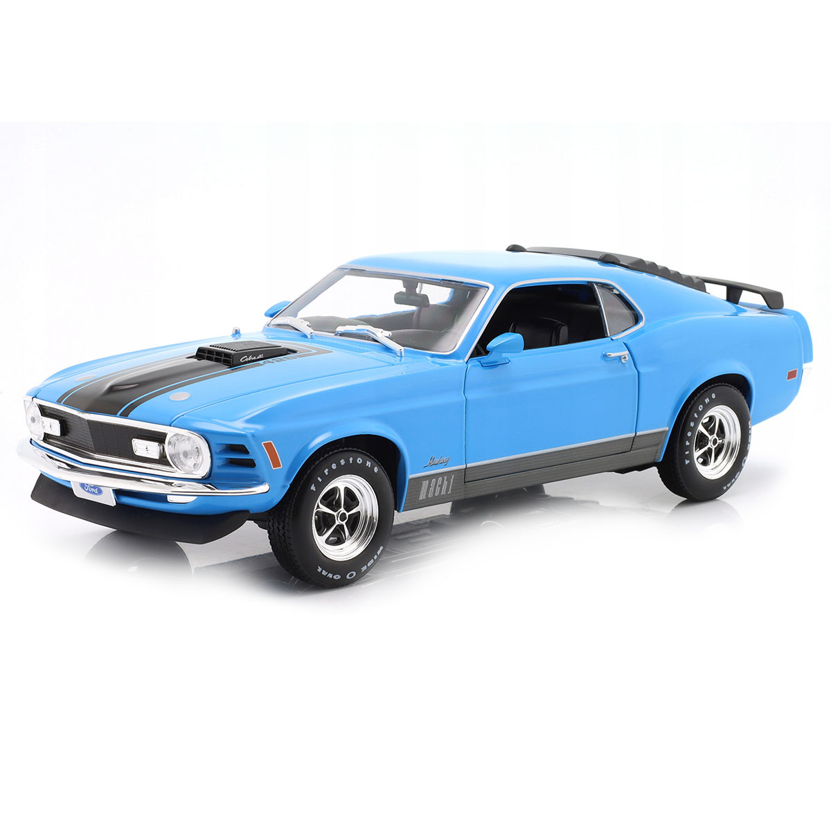 Maisto 1/18 1970 Ford Mustang Mach 1 - Mavi