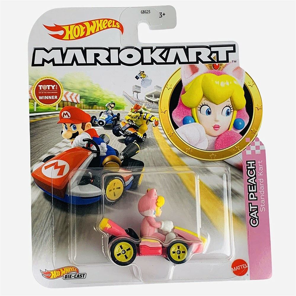 Hot Wheels Mario Kart Karakter Araçlar - Cat Peach