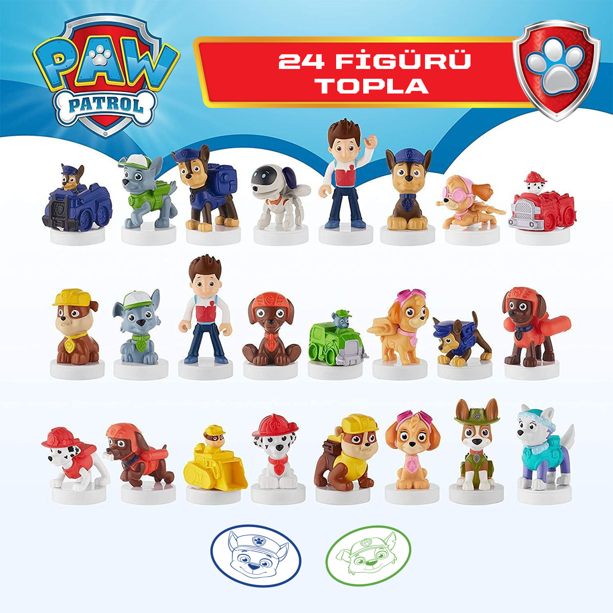 Paw Patrol Stampers 12'li Delüks Figür - Model 2