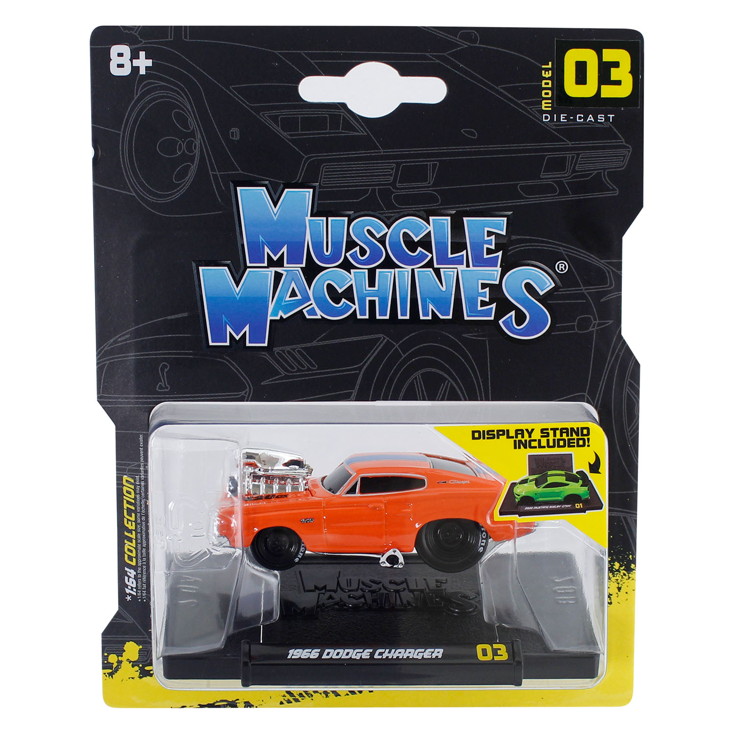 Muscle Machines 03 - 1966 Dodge Charger Model Araba 1/64