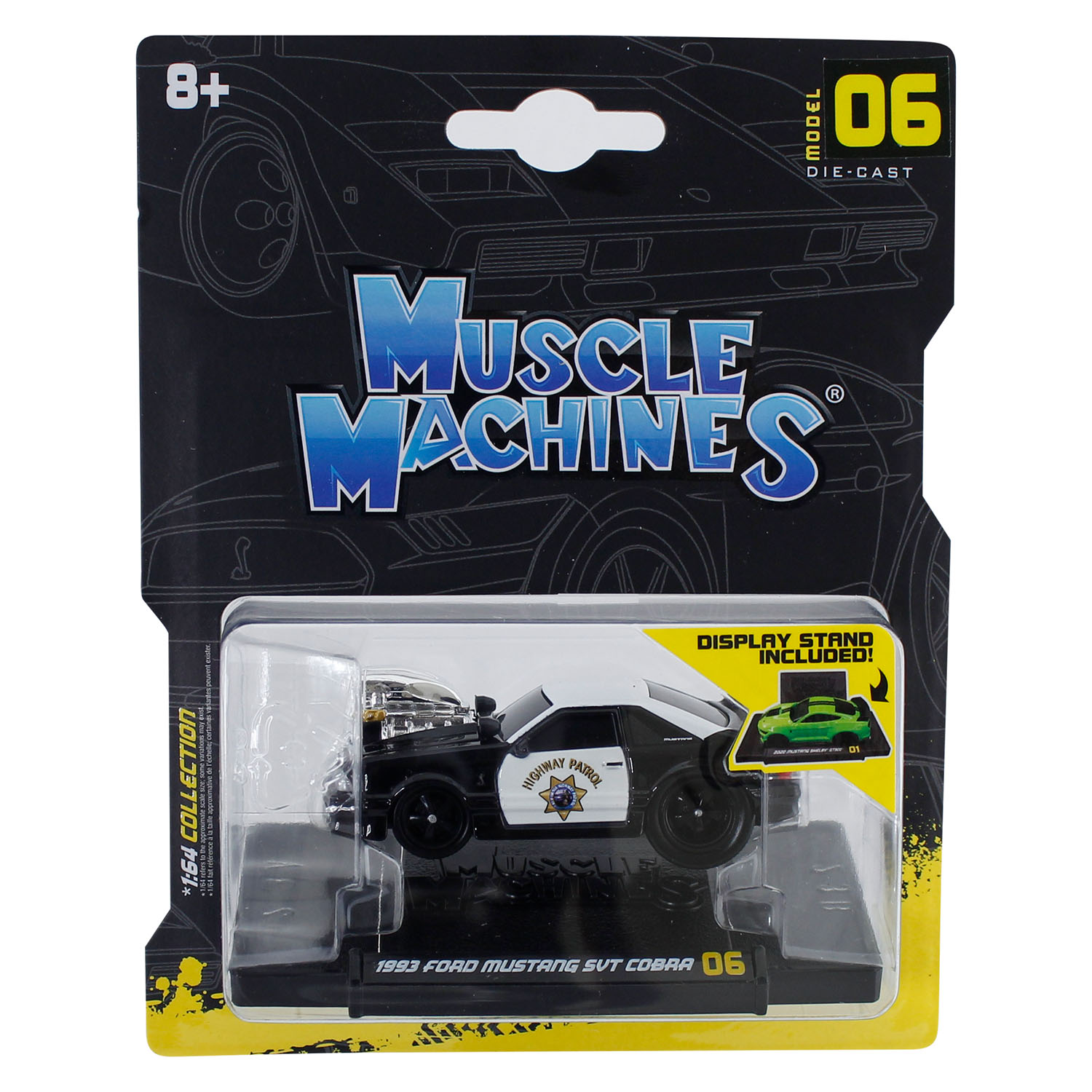 Muscle Machines 06 - 1993 Ford Mustang SVT Cobra Model Araba 1/64