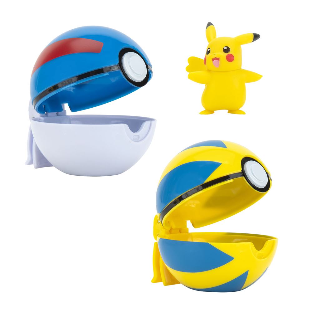 Pokemon Clip 'N' Go Pokeball Kemer ve Figür Seti - Pikachu