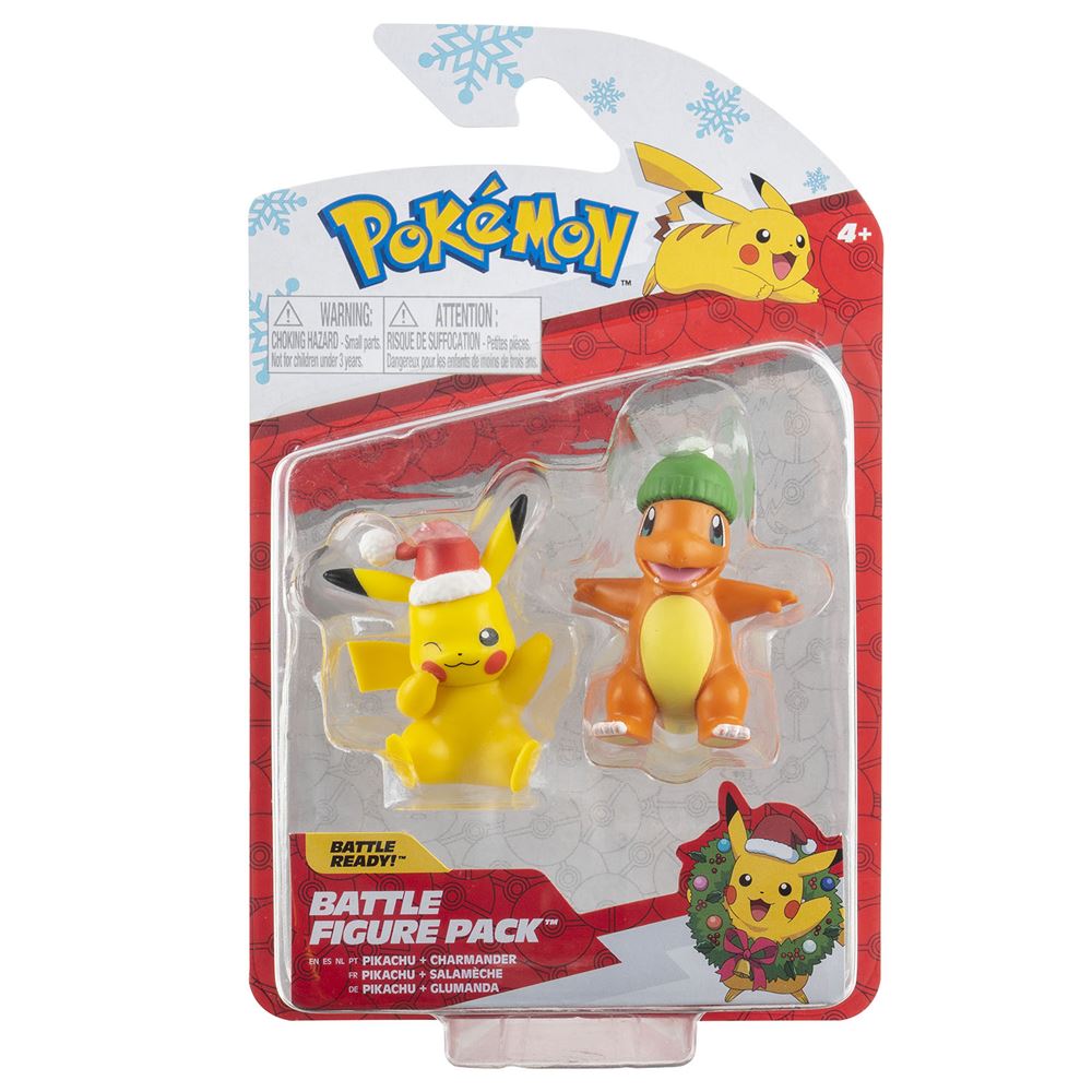 Pokemon Battle 2'li Figür Noel Seri - Pikachu + Charmander