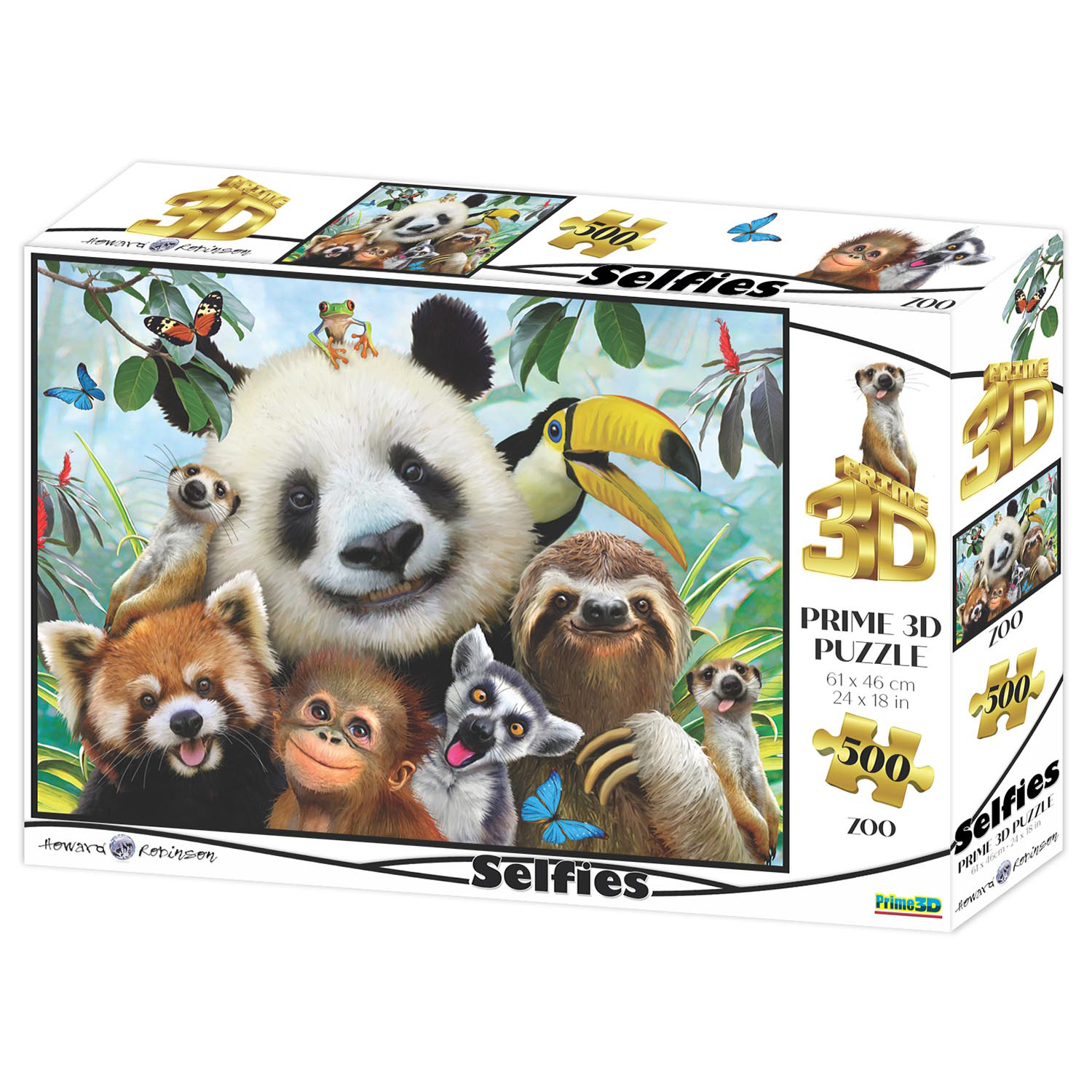 Prime 3D - Hayvanat Bahçesi Selfie 500 Parça Yetişkin Puzzle 1006