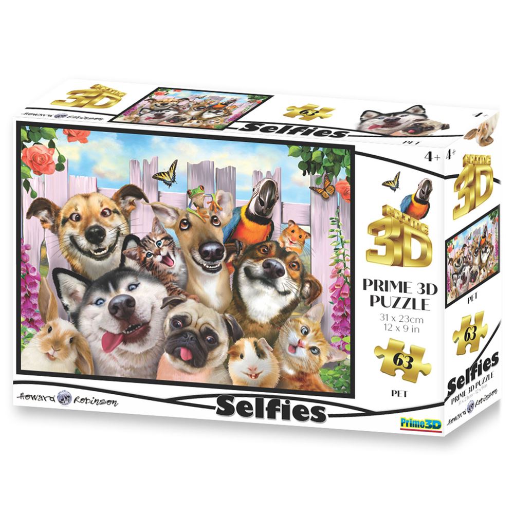 Prime 3D - Pet Selfie 63 Parça Puzzle 10660
