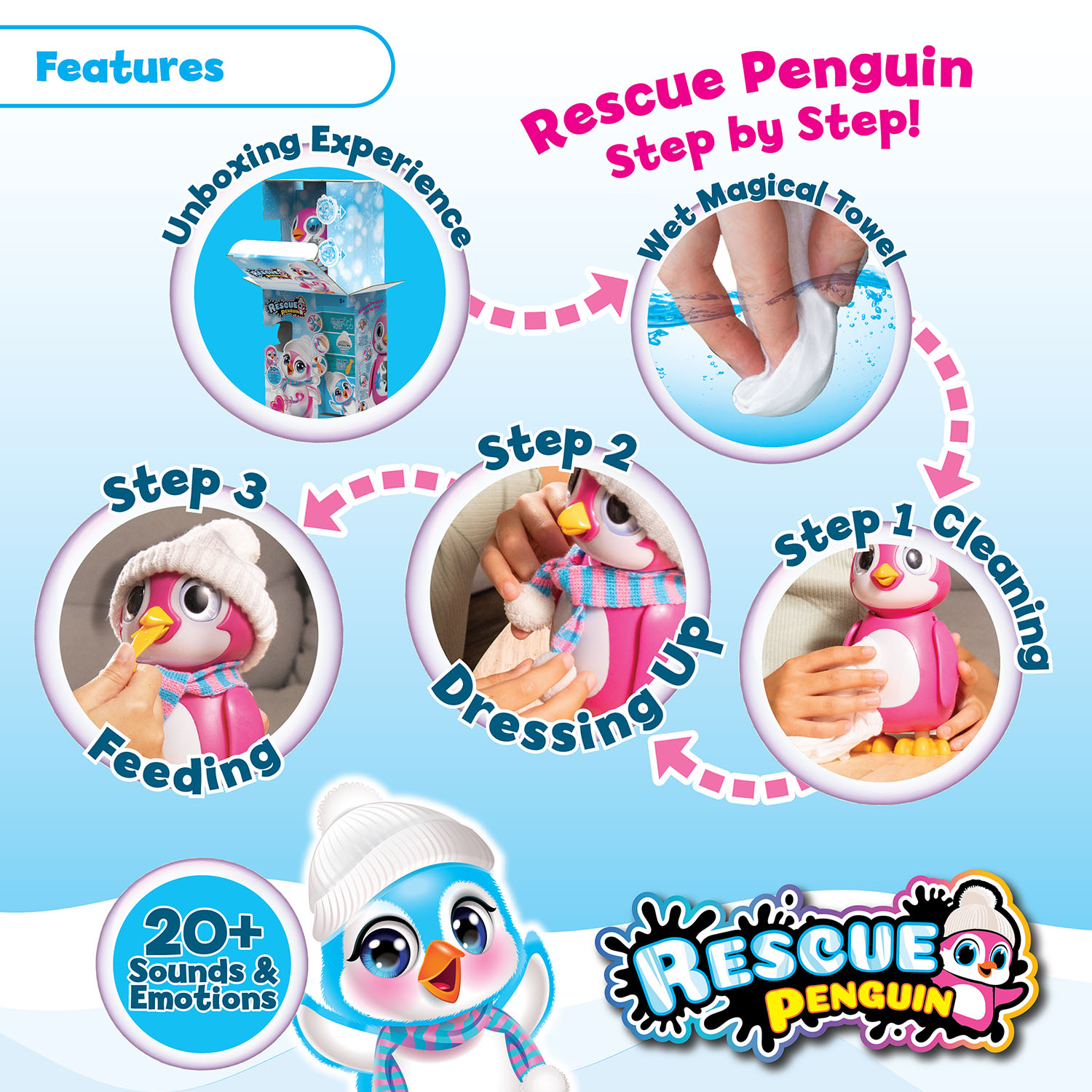 Silverlit Rescue Penguin 88651 - Pembe