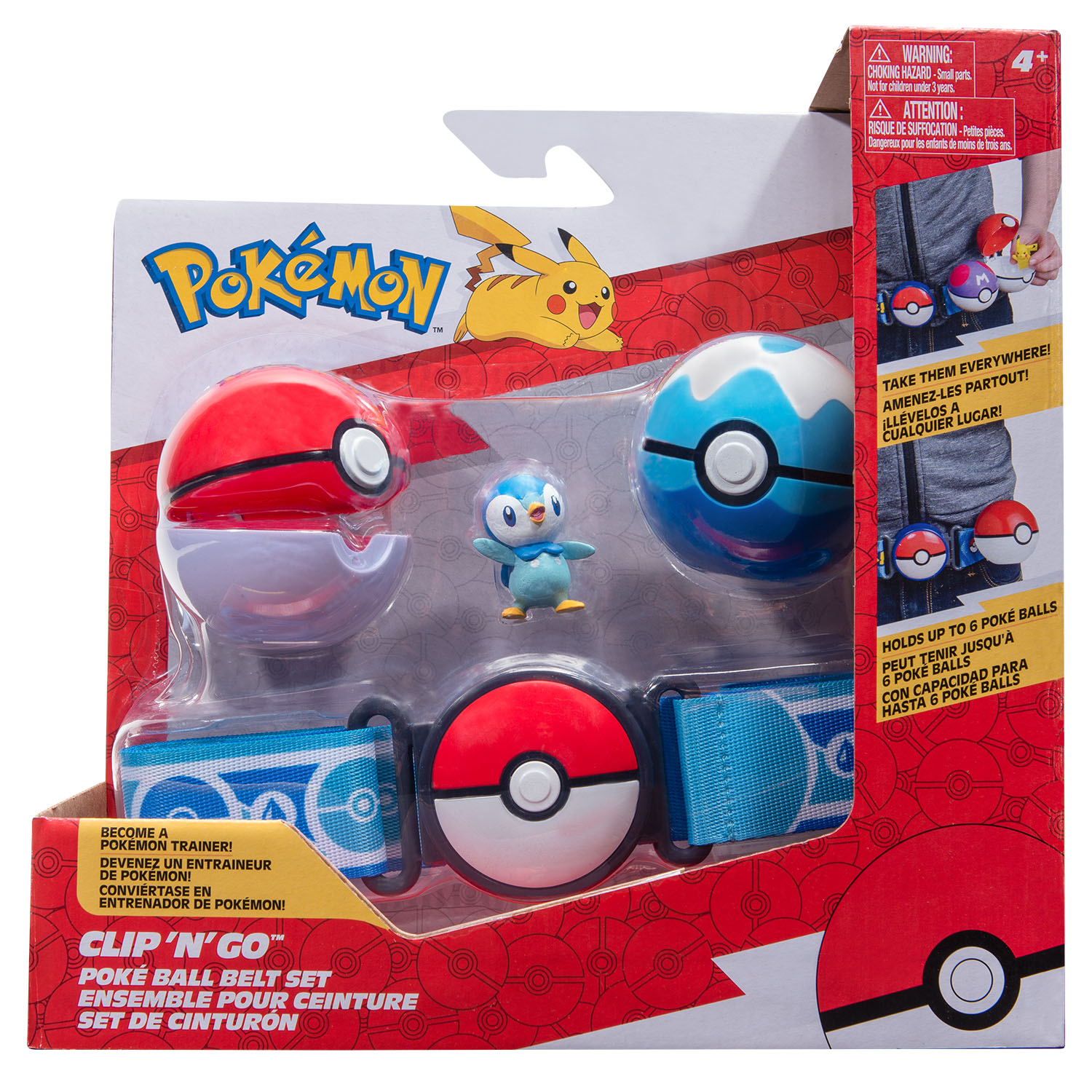 Pokemon Clip 'N' Go Pokeball Kemer ve Figür Seti PKW3159