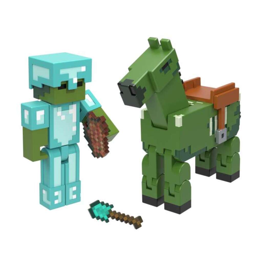 Minecraft Figürler İkili Paket - Zombie and Zombie Horse HLB32