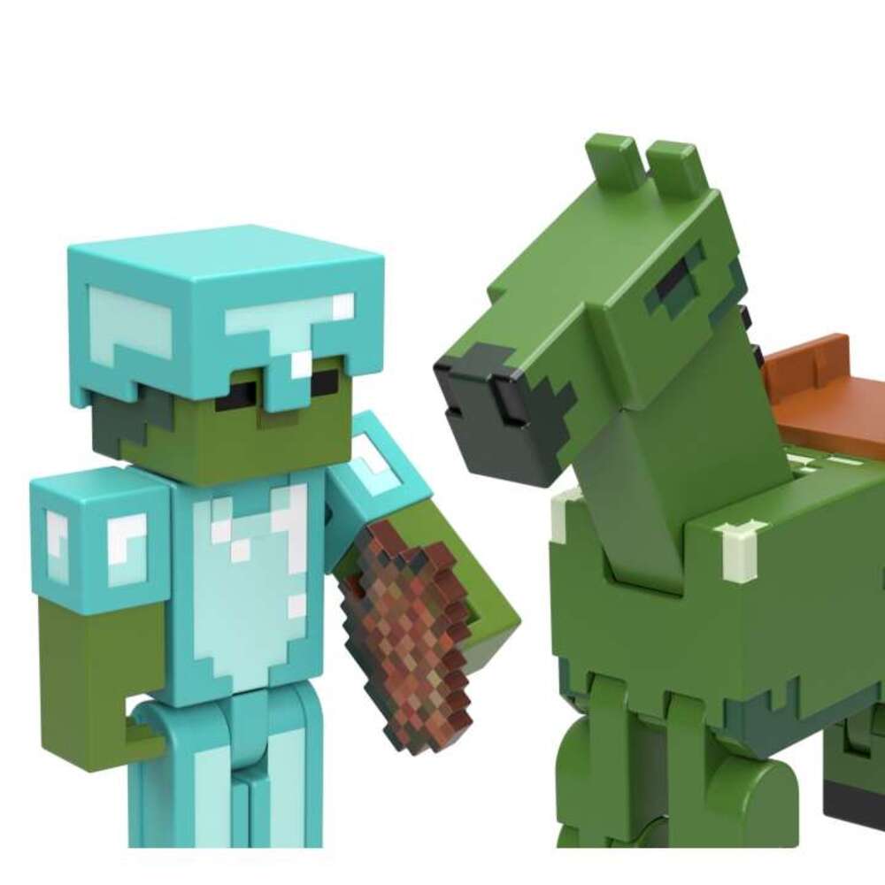 Minecraft Figürler İkili Paket - Zombie and Zombie Horse HLB32
