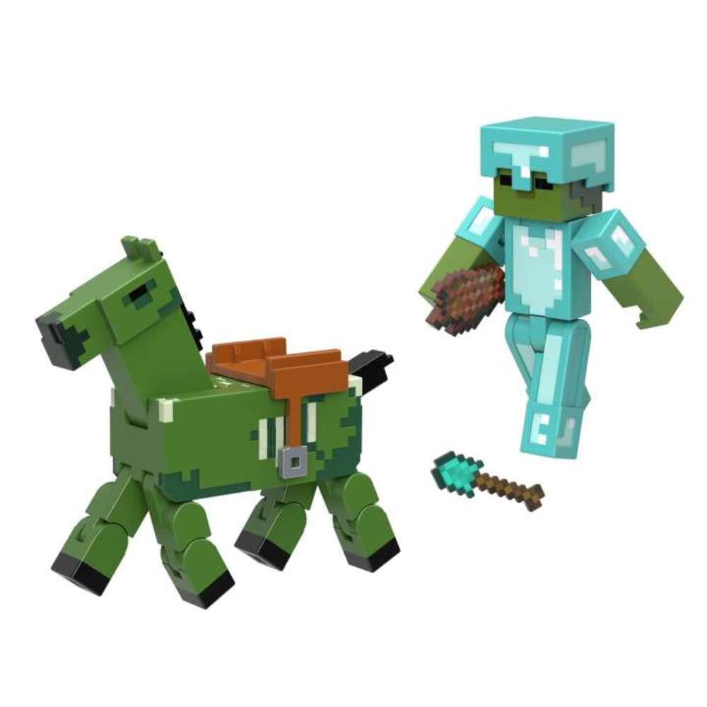 Minecraft Figürler İkili Paket - Zombie and Zombie Horse HLB32